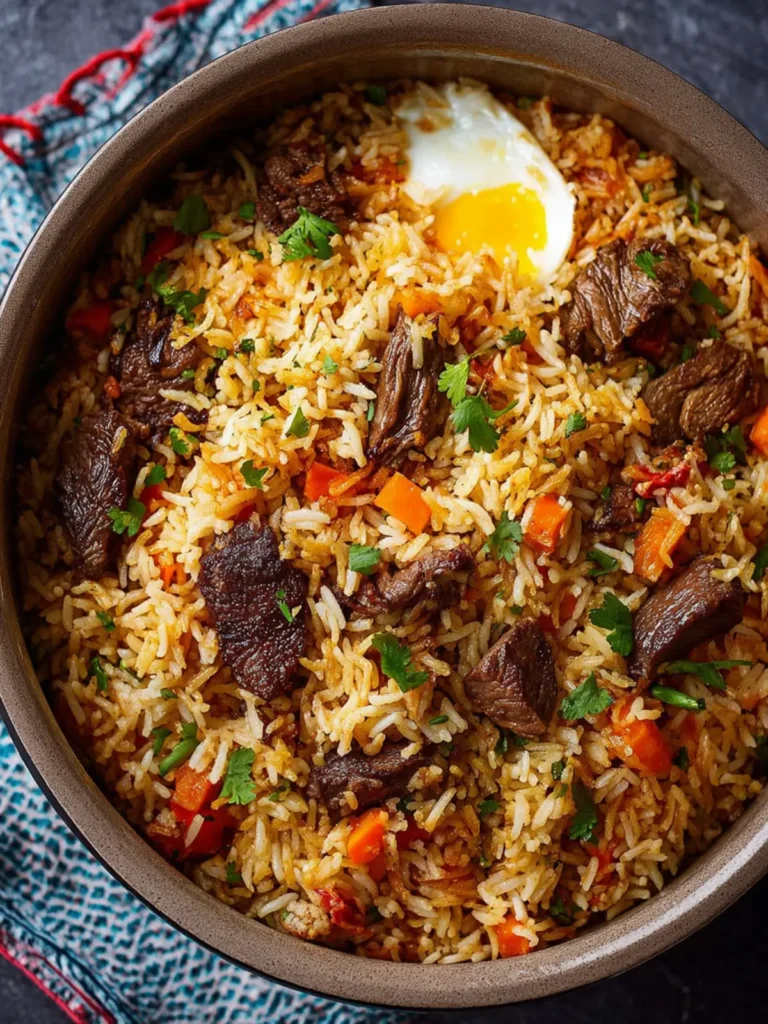 Beef Plov Recipe (Beef Rice Pilaf) First Image