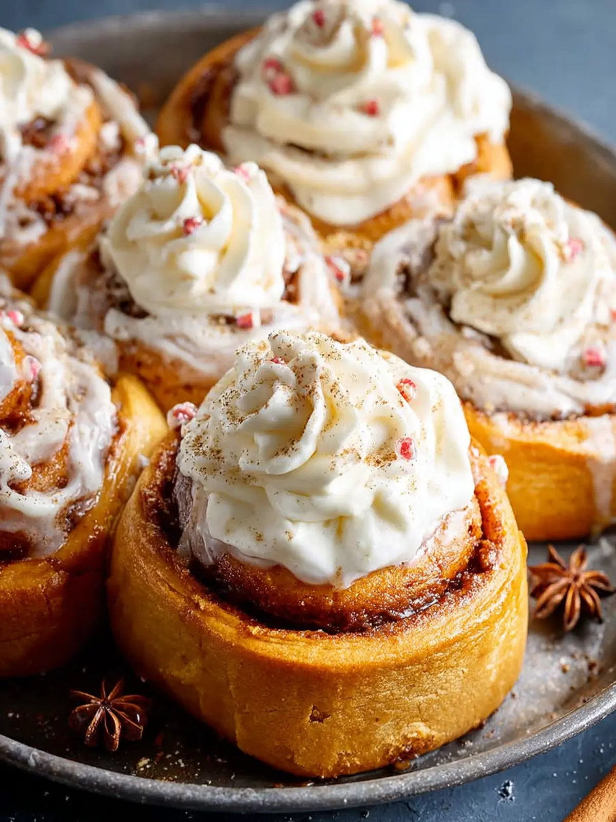 Overnight Gingerbread Cinnamon Rolls. First Image