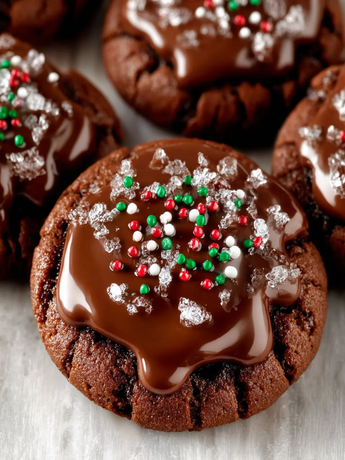 Chocolate Thumbprint Cookies First Image