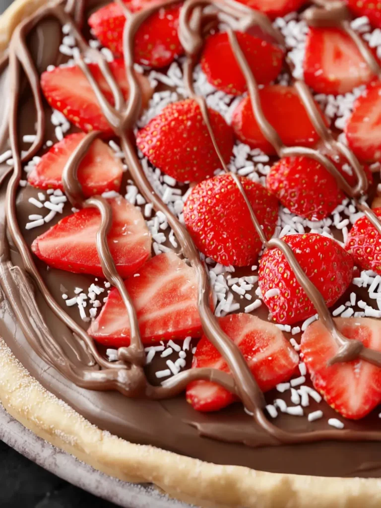 Strawberry Nutella Dessert Pizza First Image