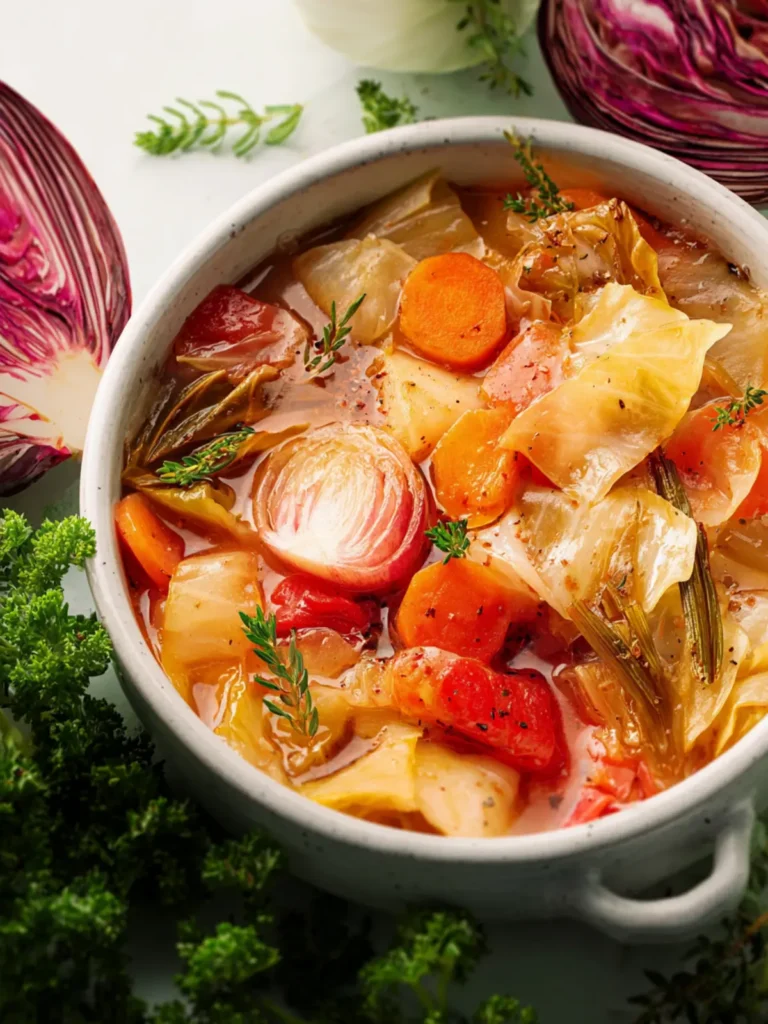 Detox Cabbage Vegetable Soup First Image