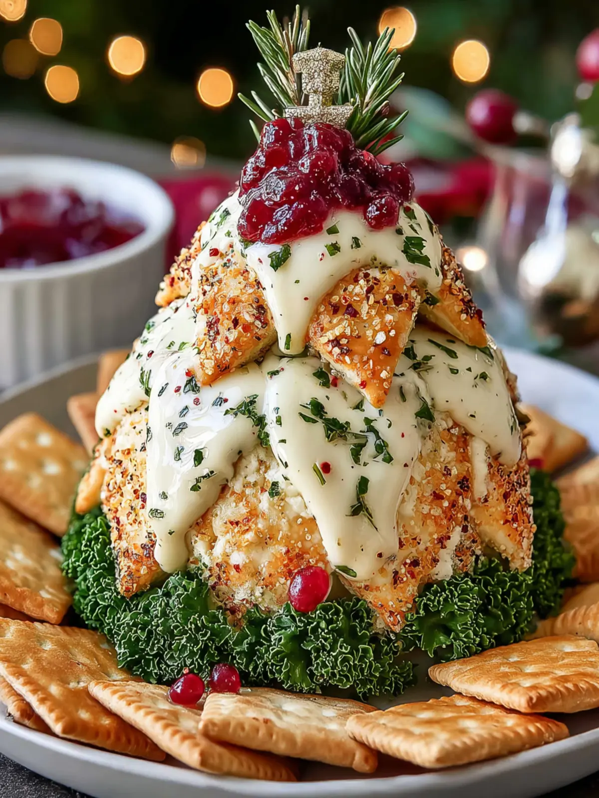 Christmas Tree Cheese Ball First Image