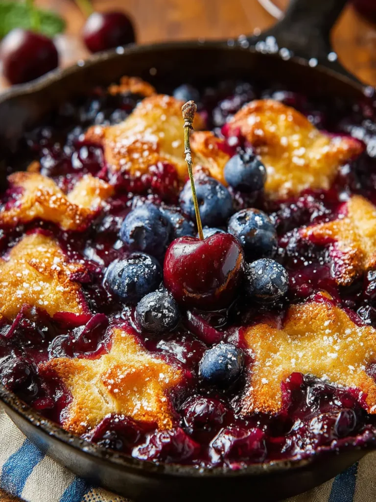 Skillet Blueberry Bourbon Pandowdy. First Image