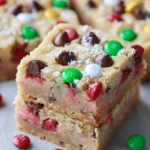 Christmas M&M Cookie Bars First Image