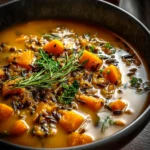 Nourishing Vegan Pumpkin Wild Rice Soup for Cozy Nights First Image