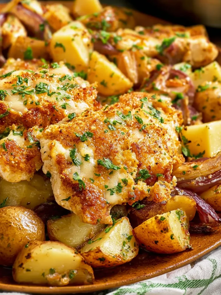 Irresistible Garlic Parmesan Chicken and Potatoes Recipe First Image
