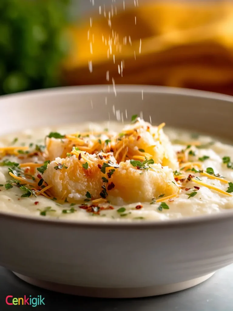 Leftover Garlic Mashed Potato Soup First Image