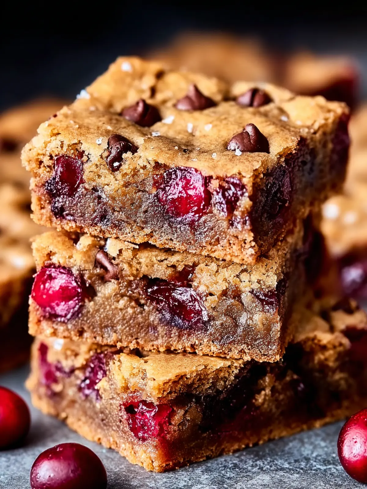 Irresistible Cherry Chocolate Chip Blondies Recipe First Image