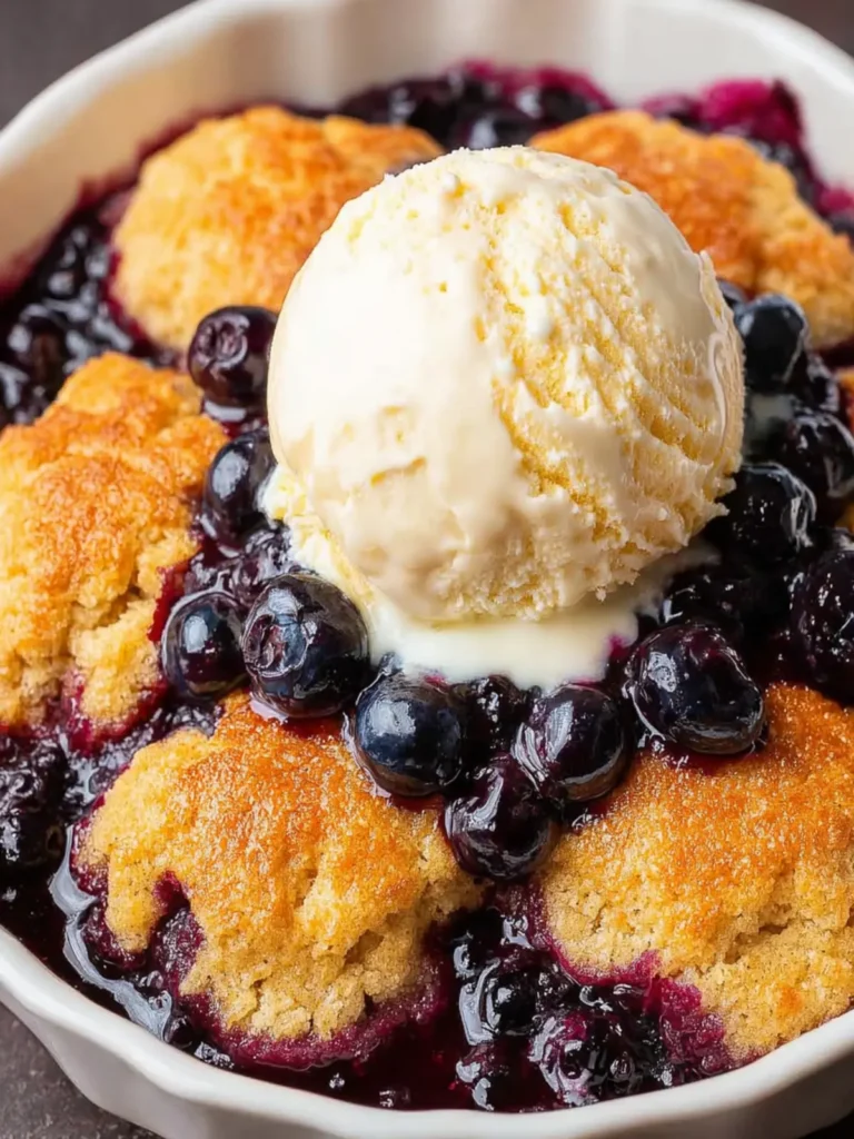 Keto Blueberry Cobbler First Image