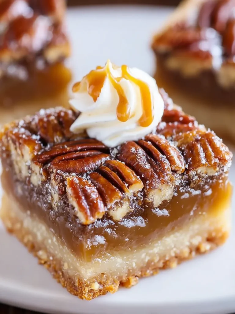 Salted Caramel Maple Pecan Pie Bars First Image