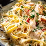 Creamy One Pot Chicken Alfredo Pasta First Image