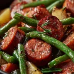 Crockpot Kielbasa and Green Beans First Image