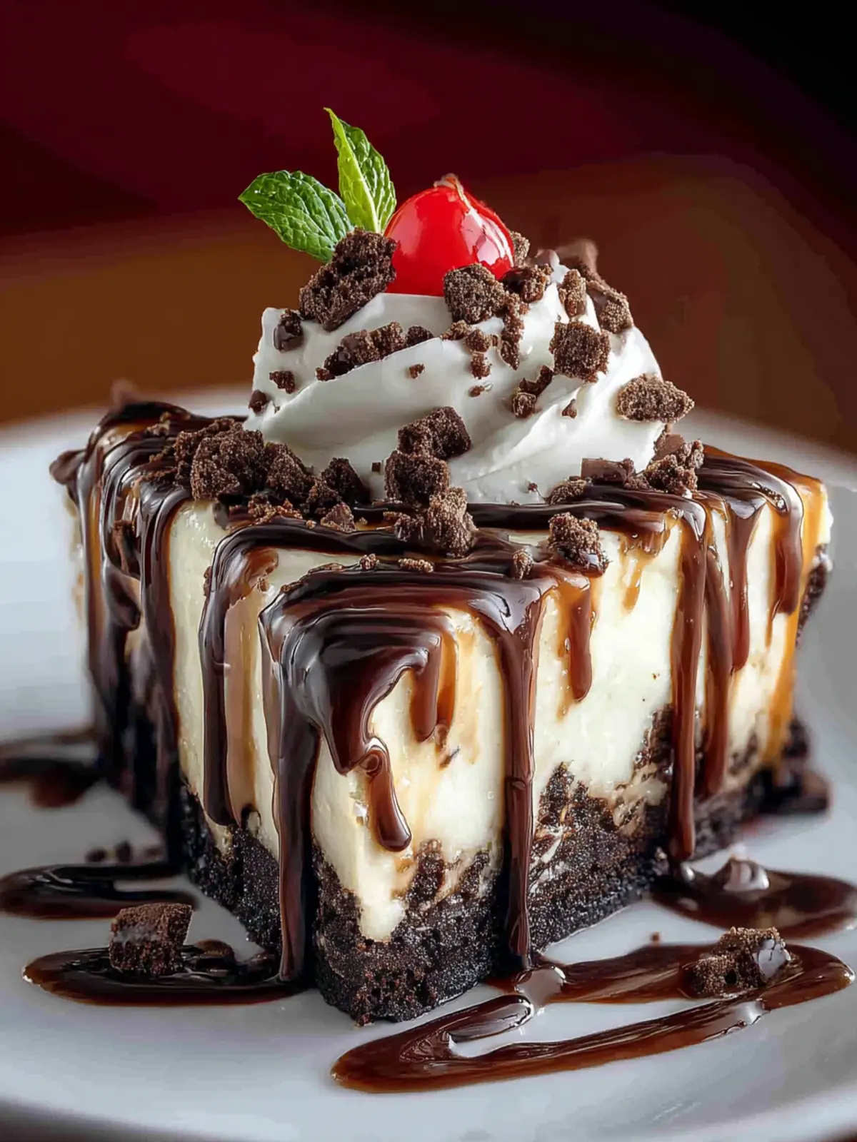 Hot Fudge Sundae Brownie Cheesecake First Image