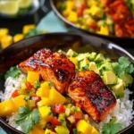 Irresistible BBQ Salmon Bowls with Mango-Avocado Salsa First Image