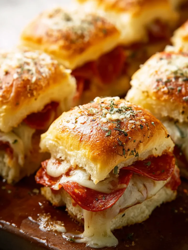 Pepperoni Pizza Sliders with Hawaiian Rolls First Image
