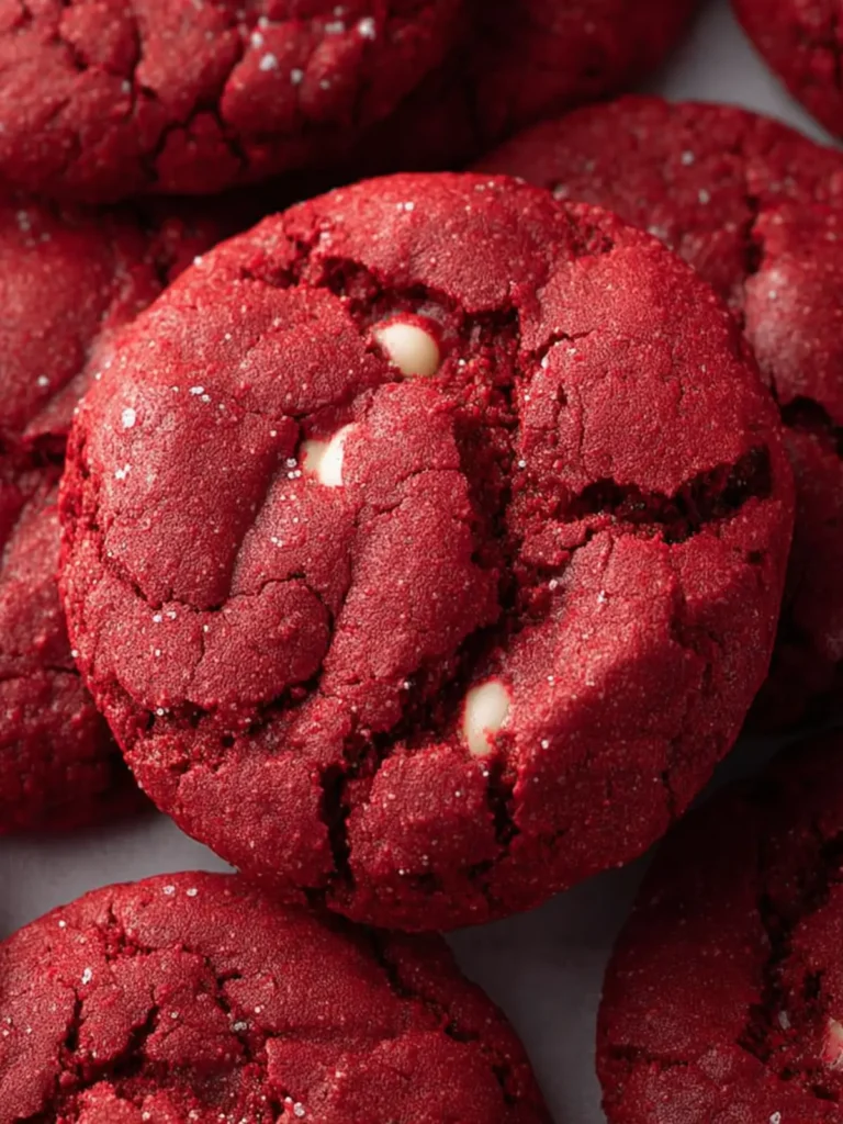Quick and Easy Red Velvet Cookies Made with Cake Mix First Image