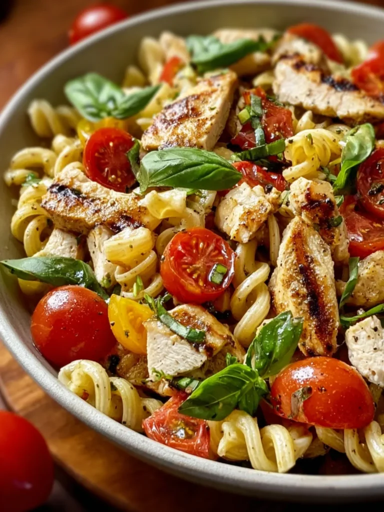 Refreshing Chicken Caprese Pasta Salad Recipe for Summer First Image