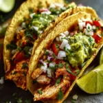 Savor Authentic Chicken Street Tacos with Fresh Guacamole First Image
