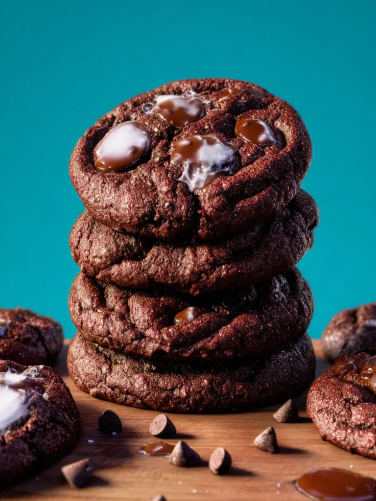 Triple Chocolate Cookies First Image