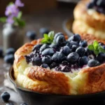 Low-Calorie Cottage Cheese Cloud Bread with Blueberries First Image