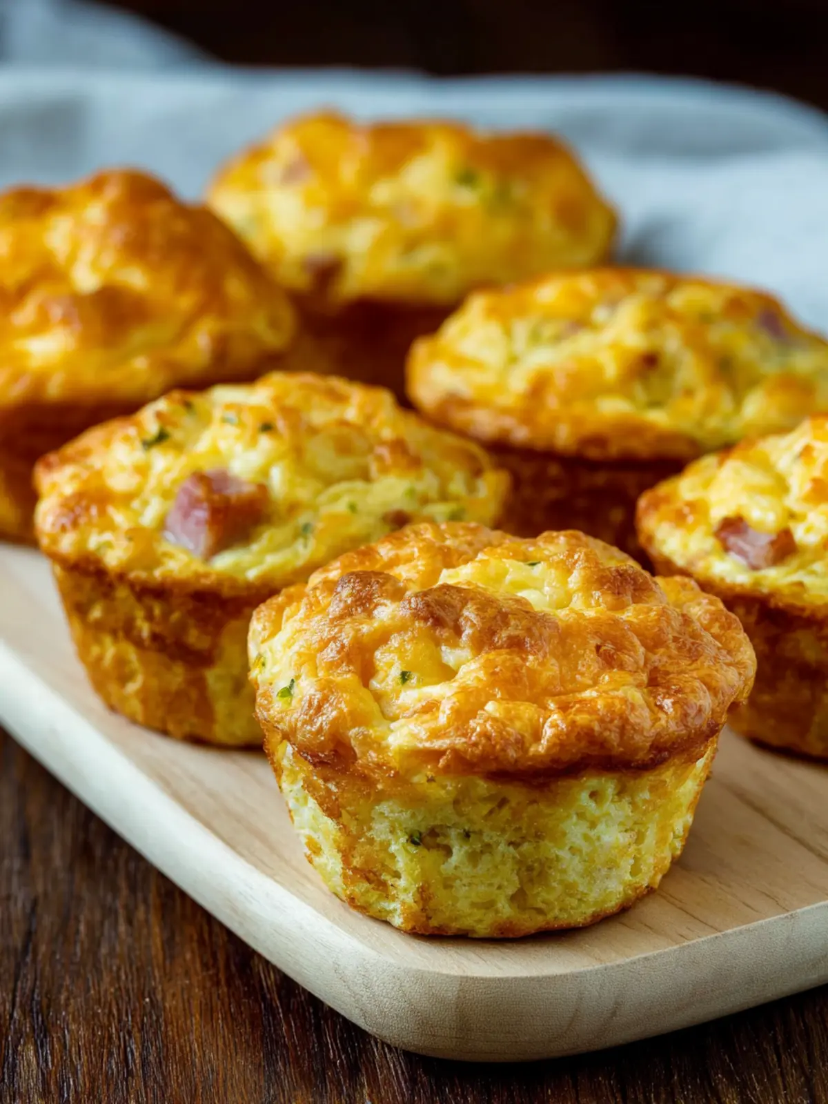 Cottage Cheese Breakfast Muffins with Ham and Cheddar First Image