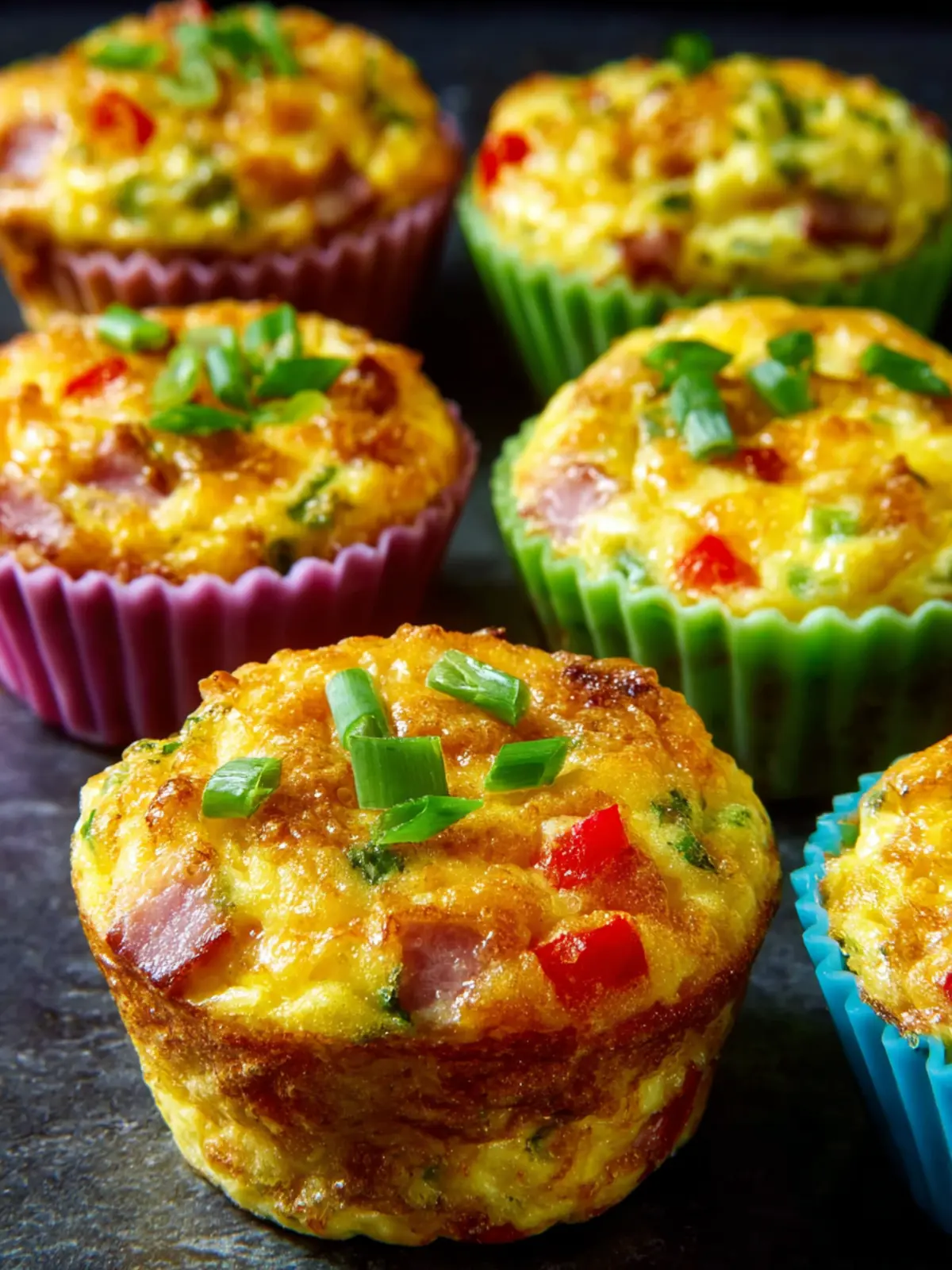 Egg Muffins with Ham, Cheese, and Bell Pepper First Image