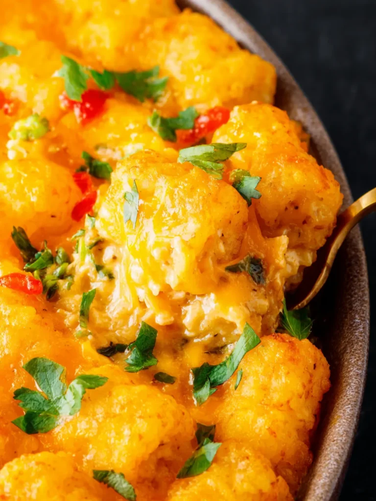 Cheesy Chicken Tater Tot Casserole First Image