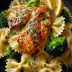 Cowboy Butter Lemon Bowtie Chicken with Broccoli First Image