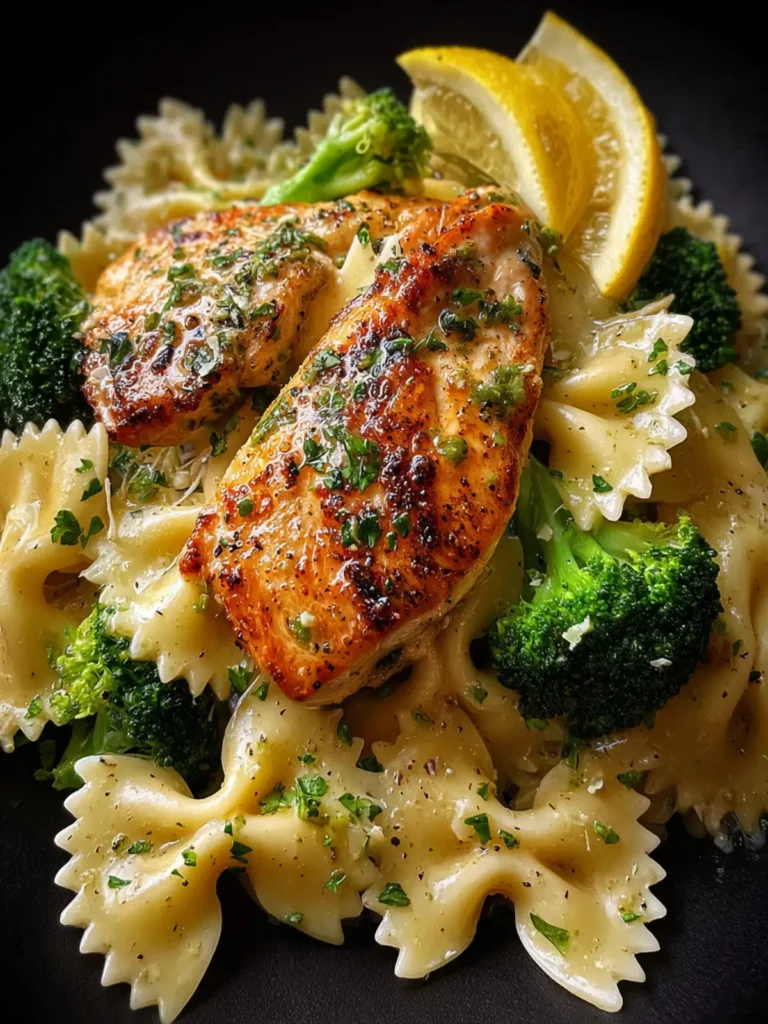 Cowboy Butter Lemon Bowtie Chicken with Broccoli First Image