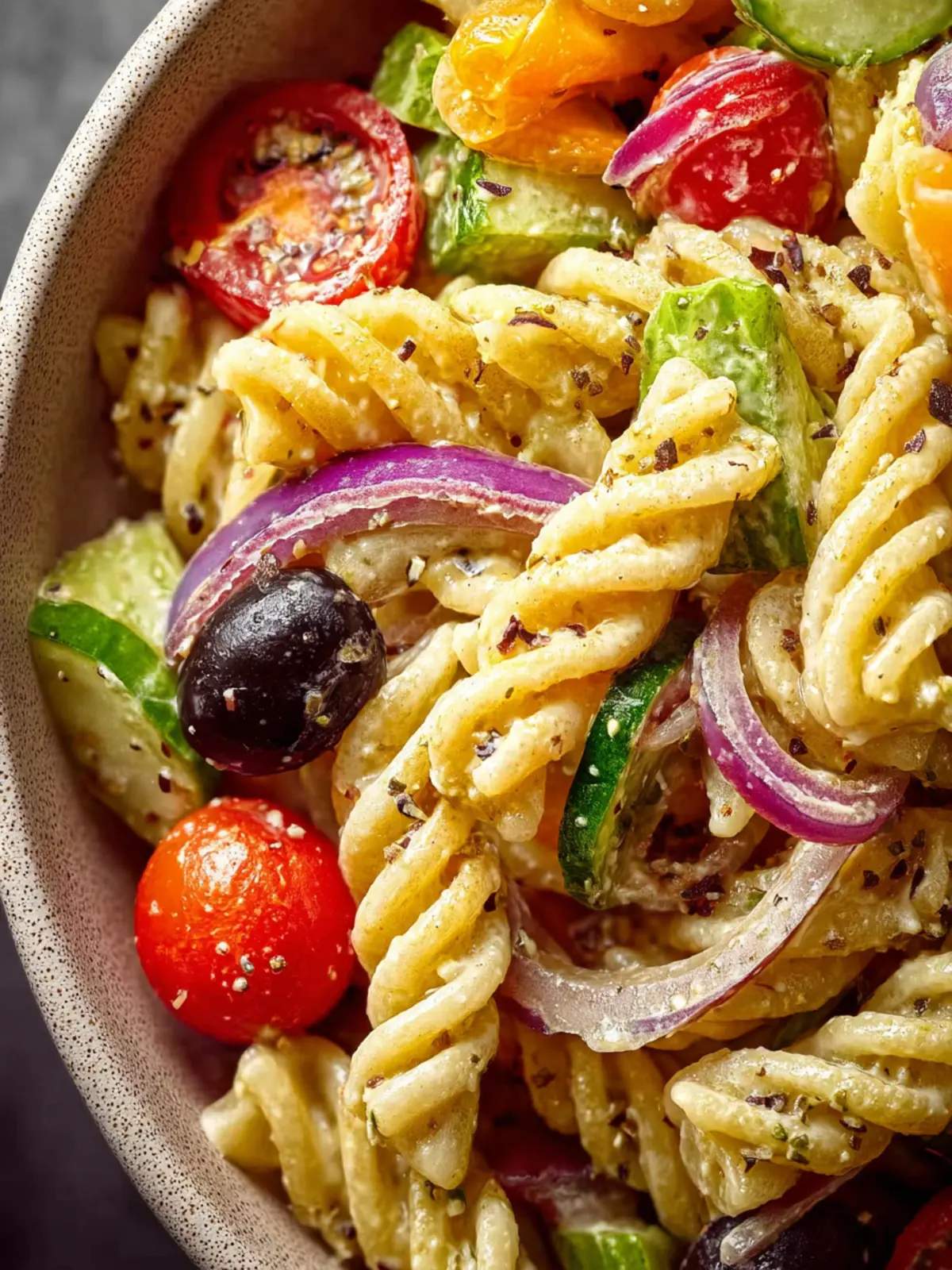 High Protein Vegan Pasta Salad Recipe First Image