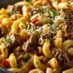 Philly Cheesesteak Pasta First Image