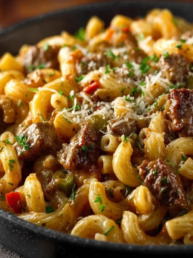 Philly Cheesesteak Pasta First Image