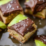 Small-Batch Chocolate Dipped Green Apple Blondies First Image