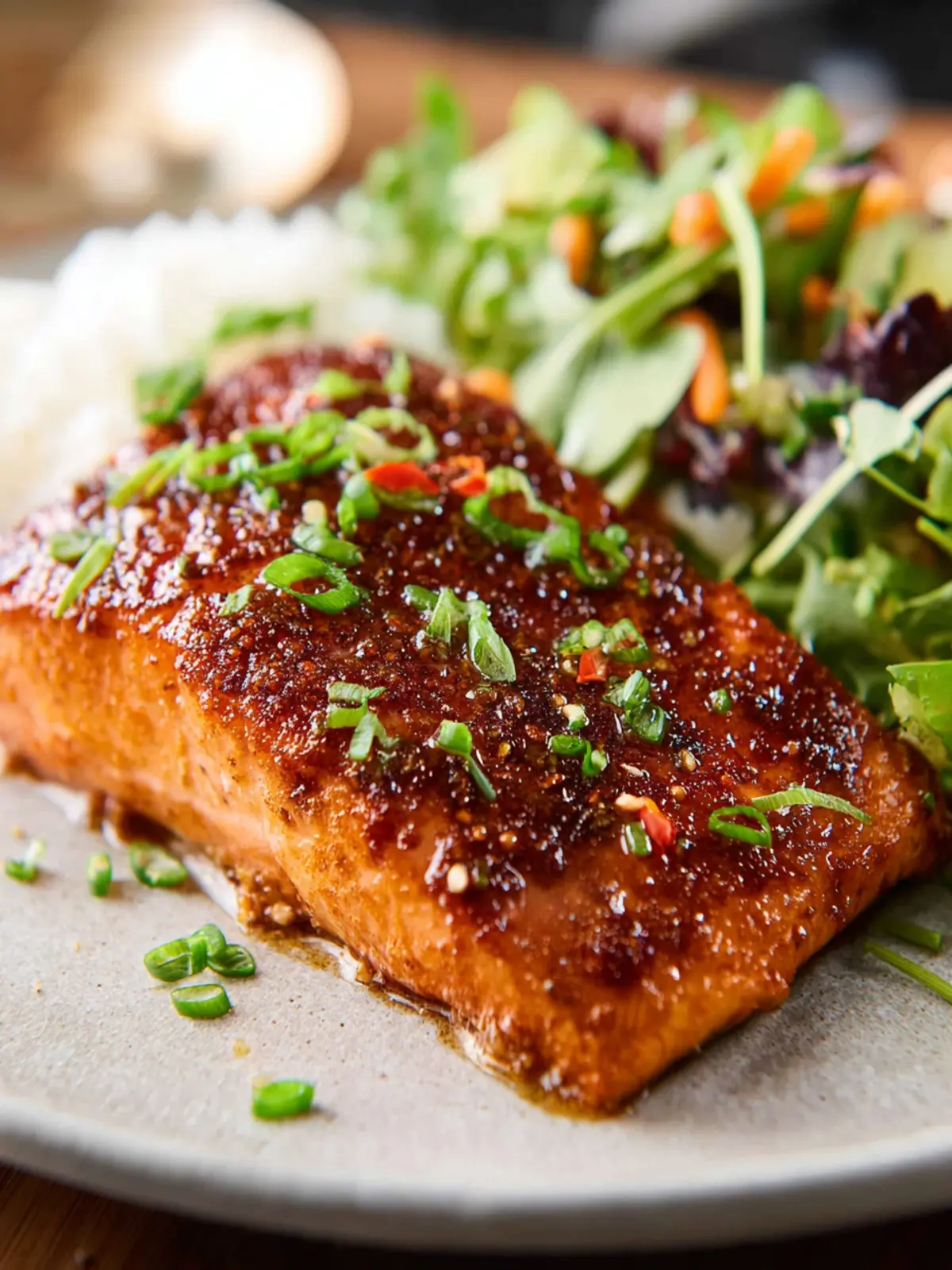 Air Fryer Sweet and Spicy Salmon First Image