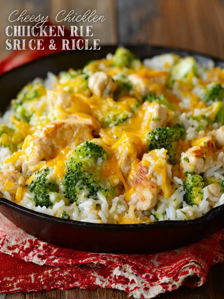Cheesy Chicken Broccoli & Rice Skillet First Image