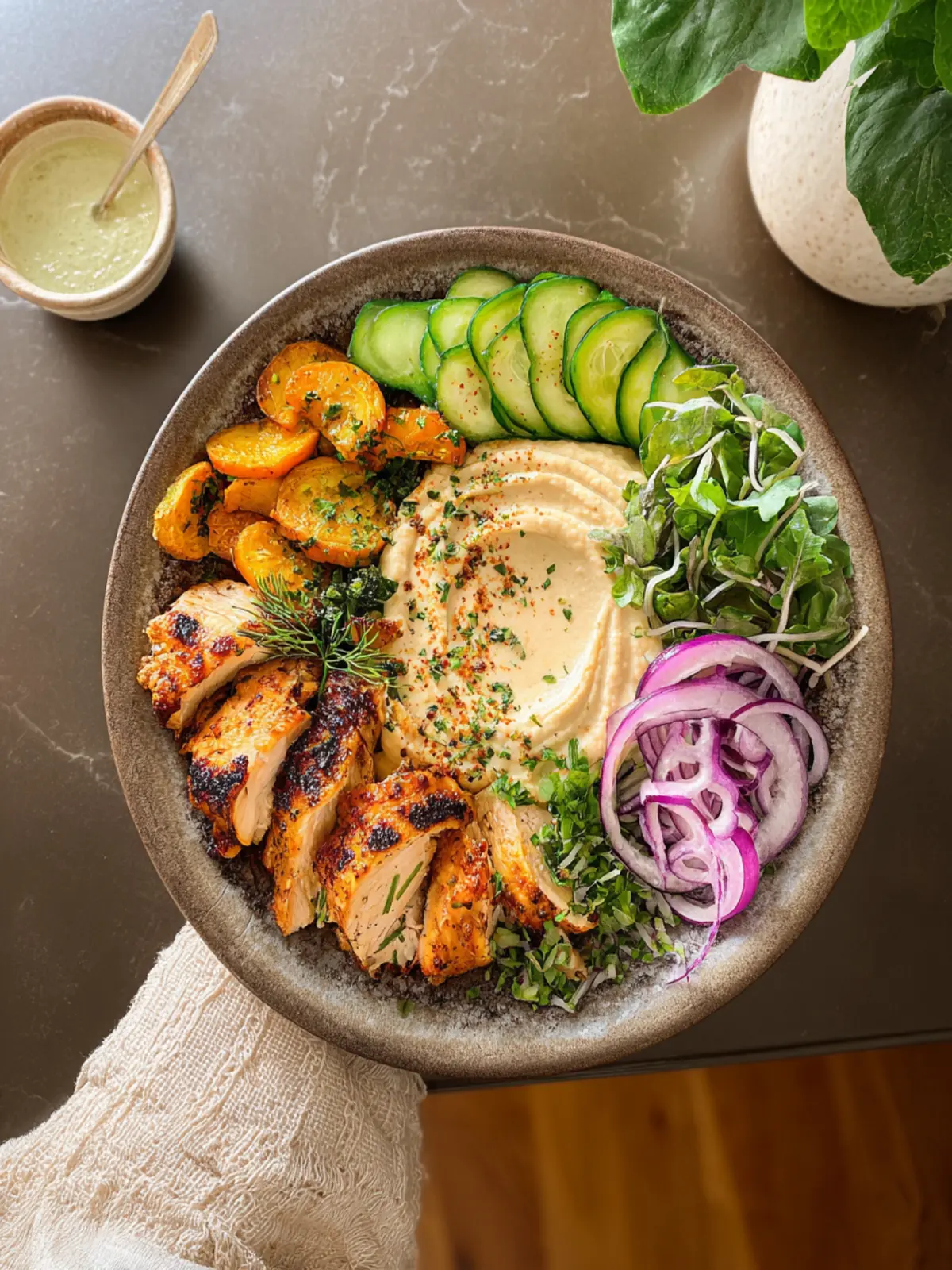 Chicken Hummus bowls First Image