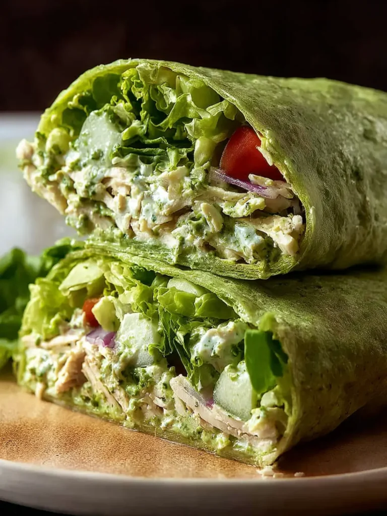 Easy Green Goddess Chicken Salad Wrap (High-Protein) First Image