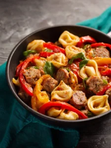 Sausage Tortellini Skillet with Peppers First Image