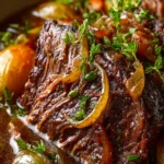 Slow Cooker French Onion Pot Roast First Image