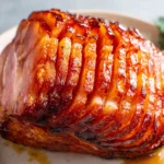 air fryer maple glazed ham First Image