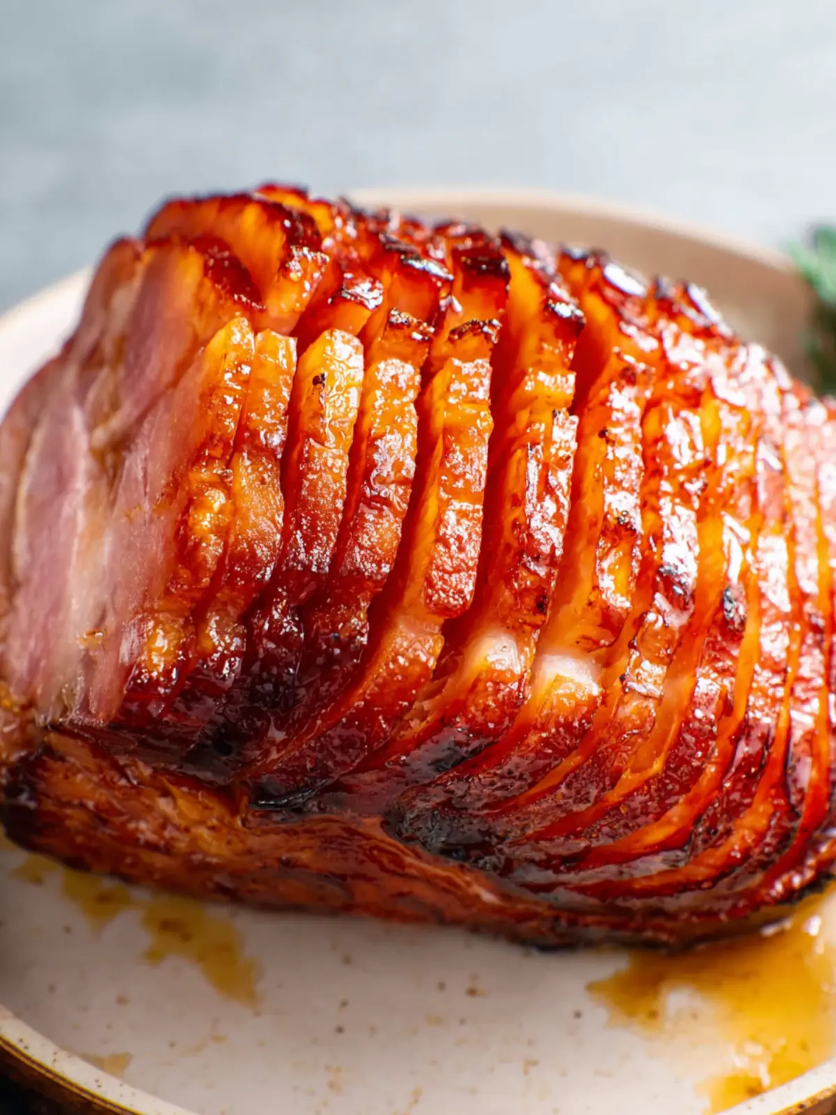 air fryer maple glazed ham First Image