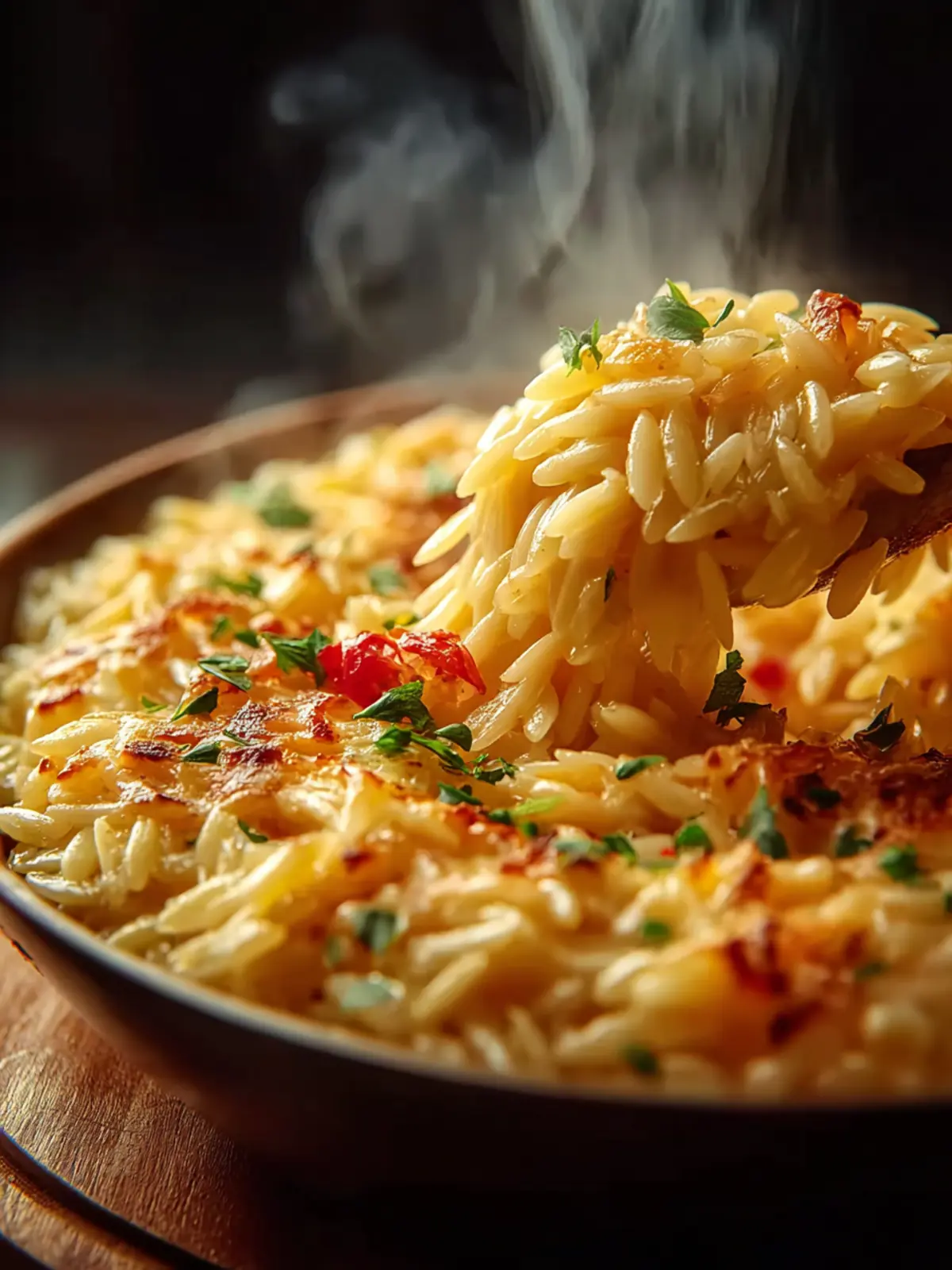 Cheesy Baked Orzo First Image