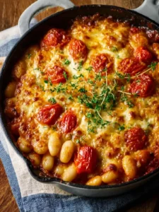 Cheesy White Bean Tomato Bake Recipe First Image
