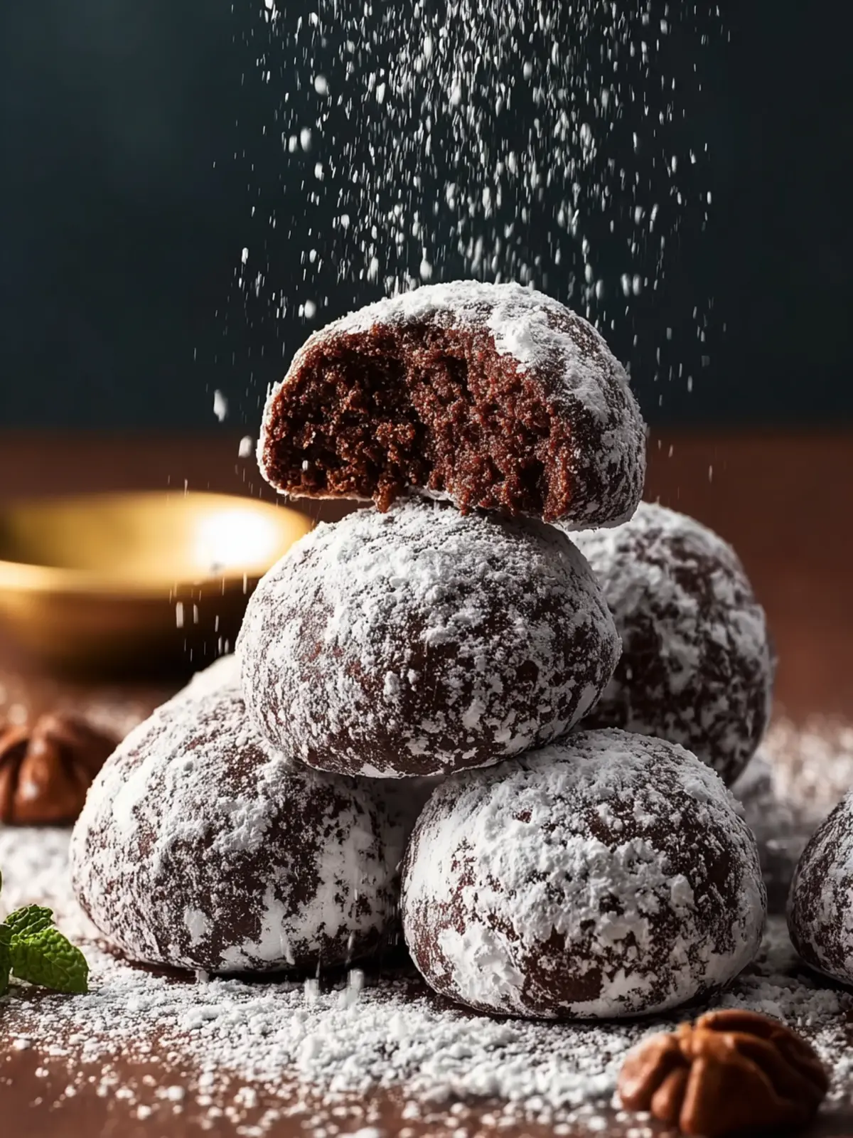 Classic Chocolate Snowball Cookies First Image