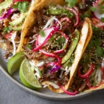 Lime Teriyaki Shredded Beef Tacos First Image