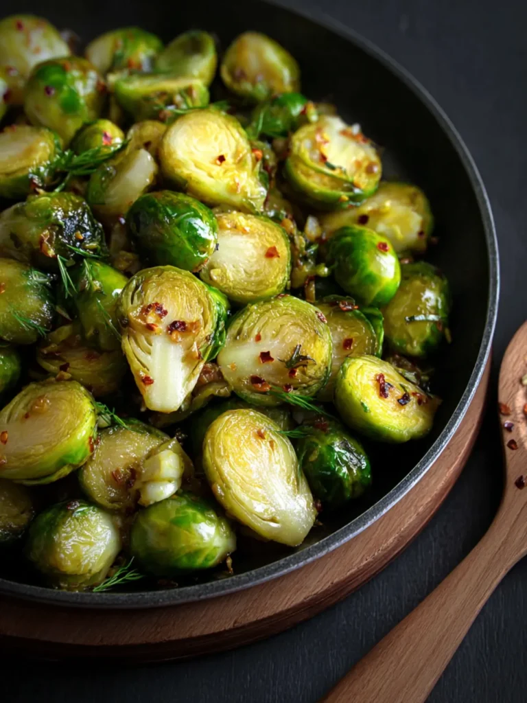 Sautéed Brussels Sprouts Lemon Garlic First Image