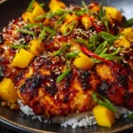 asian mango glazed chicken First Image