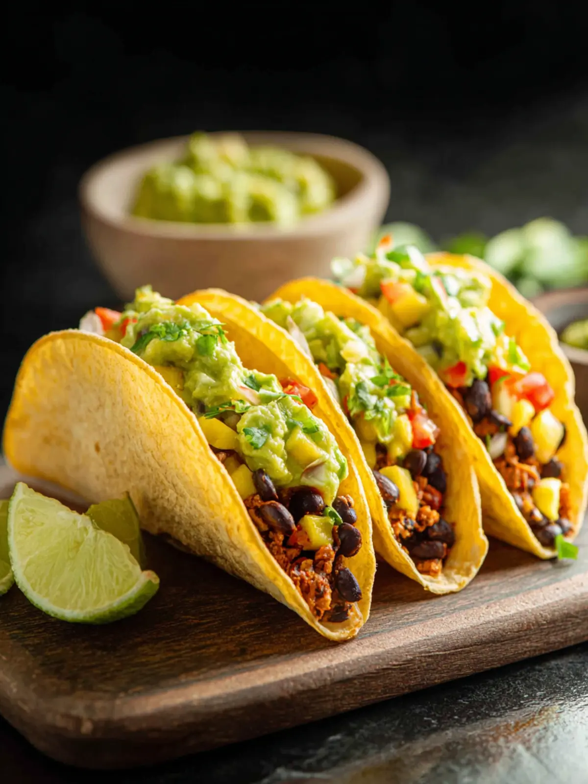 black bean tacos mango guacamole First Image