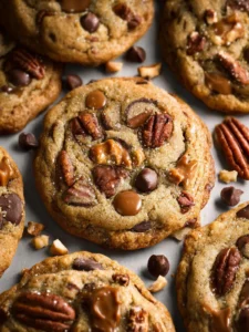 caramel pecan chocolate chip cookies First Image