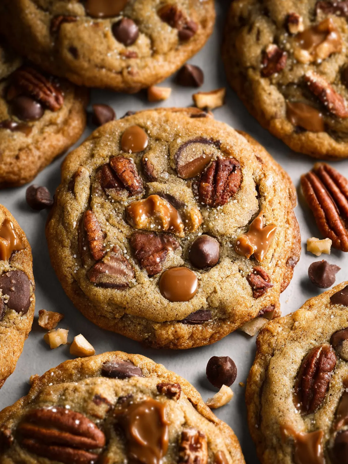 Caramel Pecan Chocolate Chip Cookies: Irresistibly Chewy Bliss
